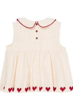 Copenhagen Colors Bæk og bølge bluse m. hjerter - DUSTY ROSE- Bluser