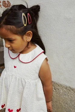 Copenhagen Colors Bæk og bølge bluse m. hjerter - DUSTY ROSE- Bluser