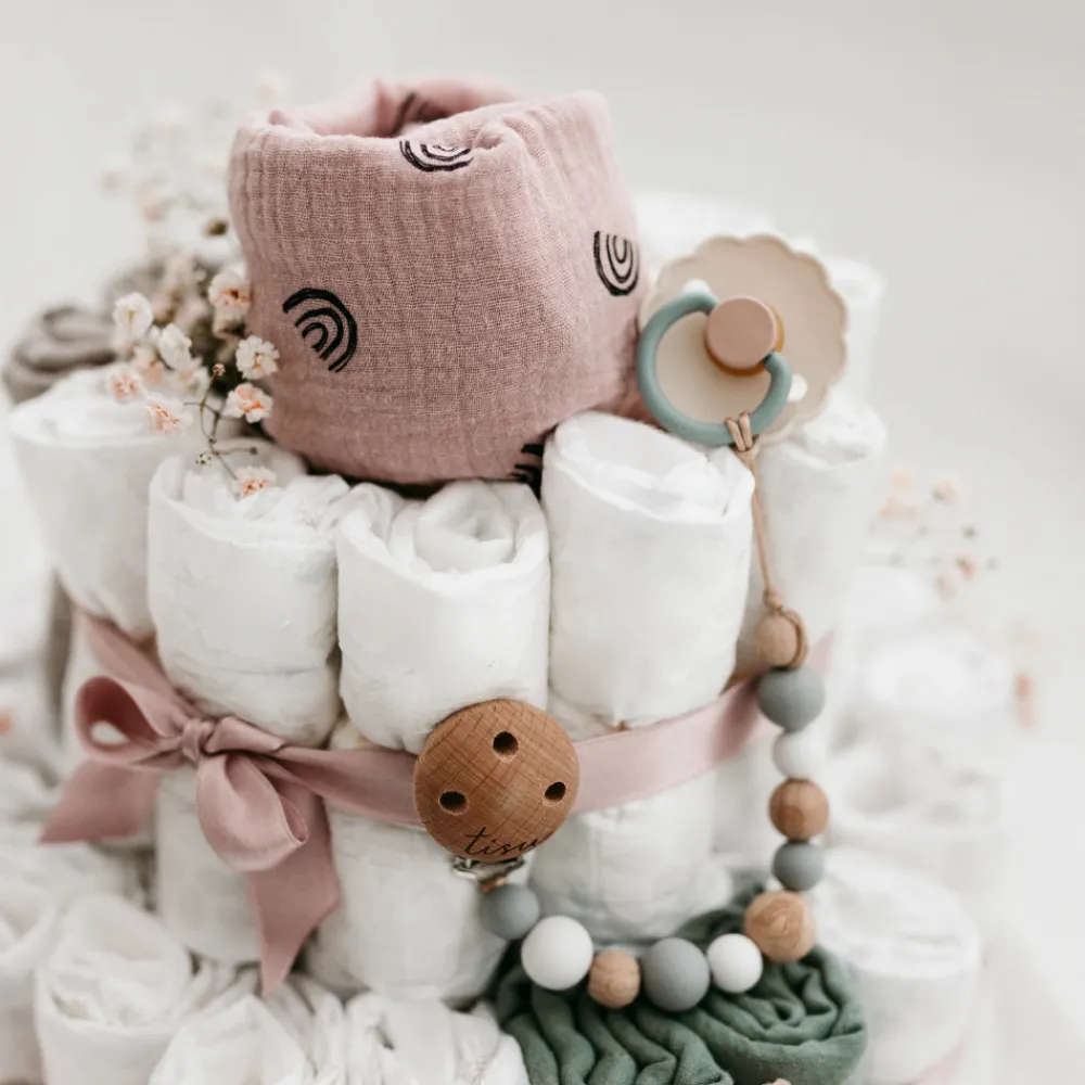 TISU Ble kage - Pink-Børn Stofbleer