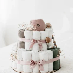 TISU Ble kage - Pink-Børn Stofbleer