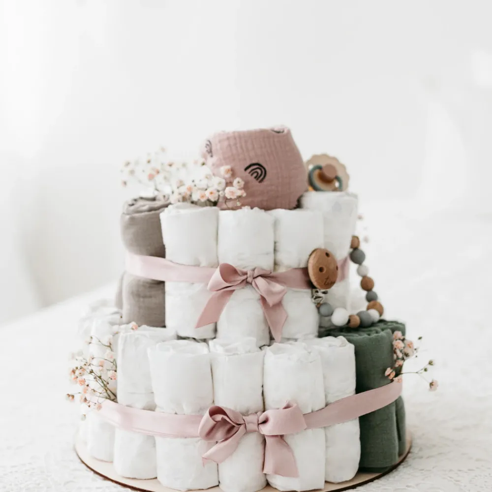 TISU Ble kage - Pink-Børn Stofbleer