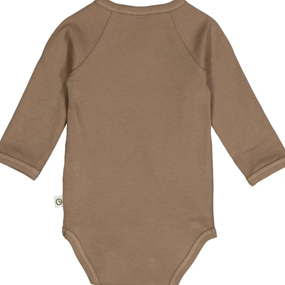 Müsli Body - Walnut- Bodystocking M. Skrålukning|Bodystocking Langærmet