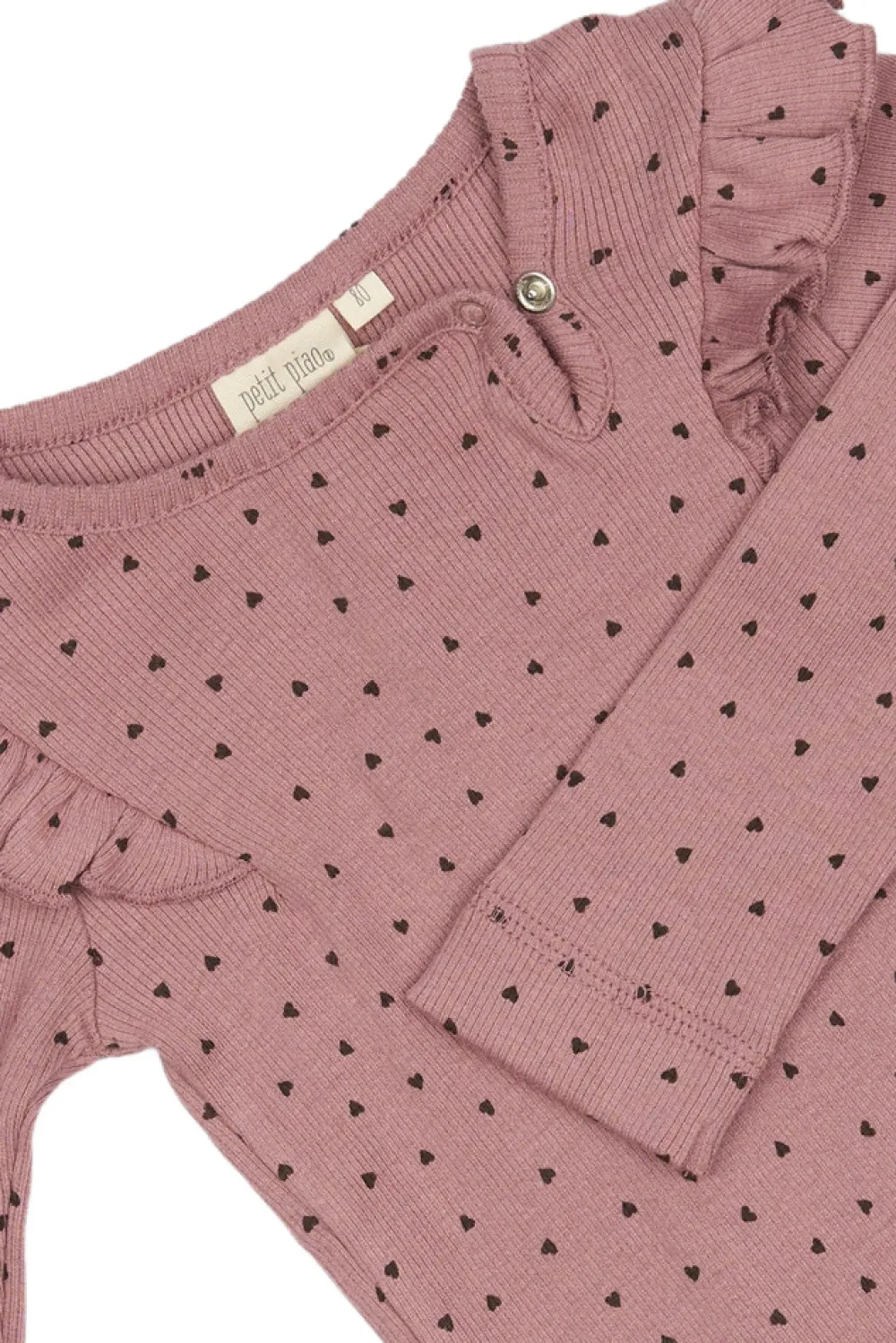 PETIT PIAO Body Langærmet - Nostalgic Rose/Coffee Bean- Bodystocking Langærmet