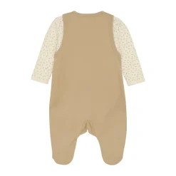 Fixoni Body langærmet m. Romper - Sesame- Heldragter M. Fod|Bodystocking Langærmet