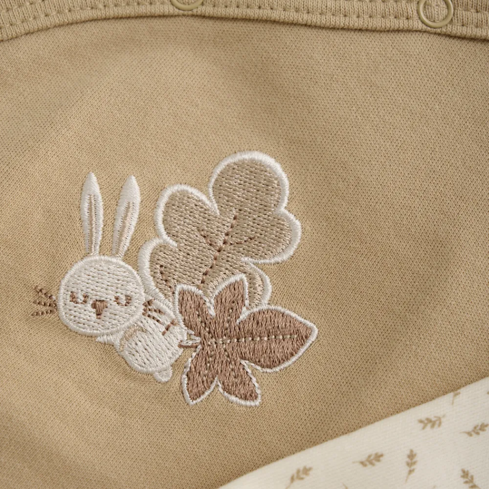 Fixoni Body langærmet m. Romper - Sesame- Heldragter M. Fod|Bodystocking Langærmet