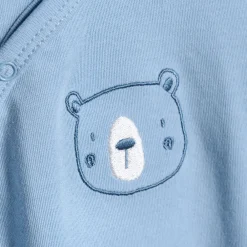 Fixoni Body langærmet m.romper - Ashley Blue- Bodysæt|Heldragter M. Fod