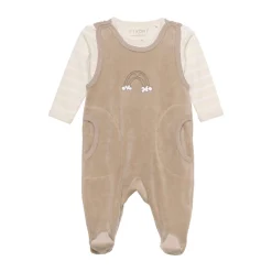 Fixoni Body langærmet m.velour romper - Dune- Bodysæt|Heldragter M. Fod