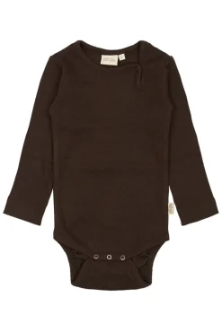 PETIT PIAO Body ls - Coffee Bean- Bodystocking Langærmet