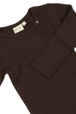PETIT PIAO Body ls - Coffee Bean- Bodystocking Langærmet