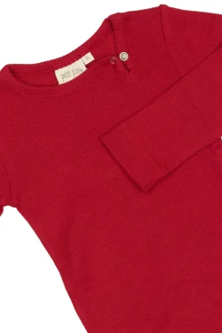 PETIT PIAO Body ls - Jet Red- Bodystocking Langærmet