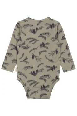 PETIT PIAO Body ls - Pine- Bodystocking Langærmet