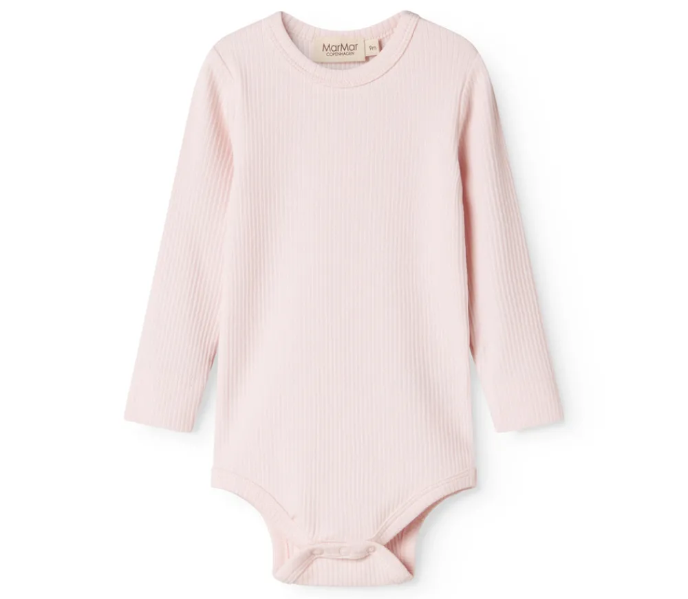 MarMar Copenhagen Body med lange ærmer - Rosa- Bodystocking Langærmet