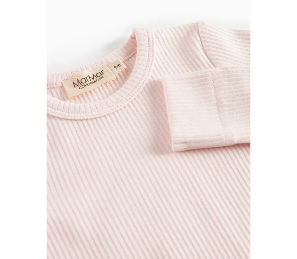 MarMar Copenhagen Body med lange ærmer - Rosa- Bodystocking Langærmet