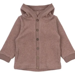 Mikk-Line Bomuld Fleece Cardigan med hætte - BURLWOODME- Softshell & Fleece