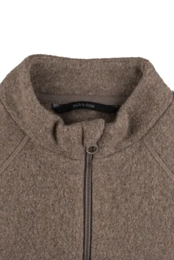 Mikk-Line Bomuld Fleece Jakke - MELANGE DENVER- Softshell & Fleece