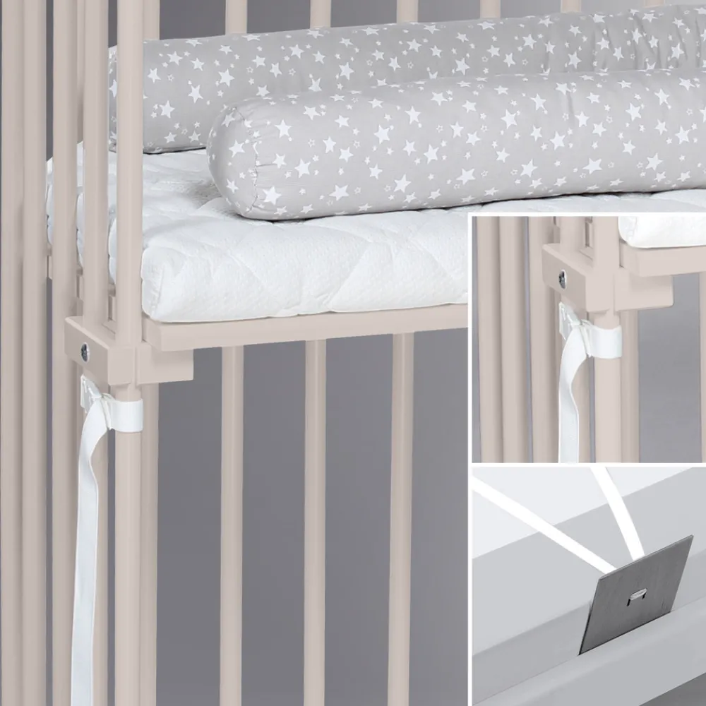 Babybay Boxspring bedside crib - beige-Børn Side By Side Senge