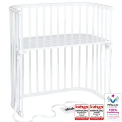 Babybay Boxspring bedside crib - Hvid-Børn Side By Side Senge