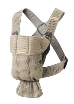 BabyBjörn Bæresele Mini - 3D-mesh, Grå beige- Bæreseler & Vikler