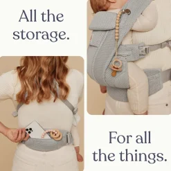 Ergobaby Bæresele, Omni deluxe, Mesh - Graphie Grey- Bæreseler & Vikler