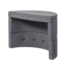 By KlipKlap Børnesofa cirkel - mørkegrå/sortgrå knap-Børn Tumlemøbler