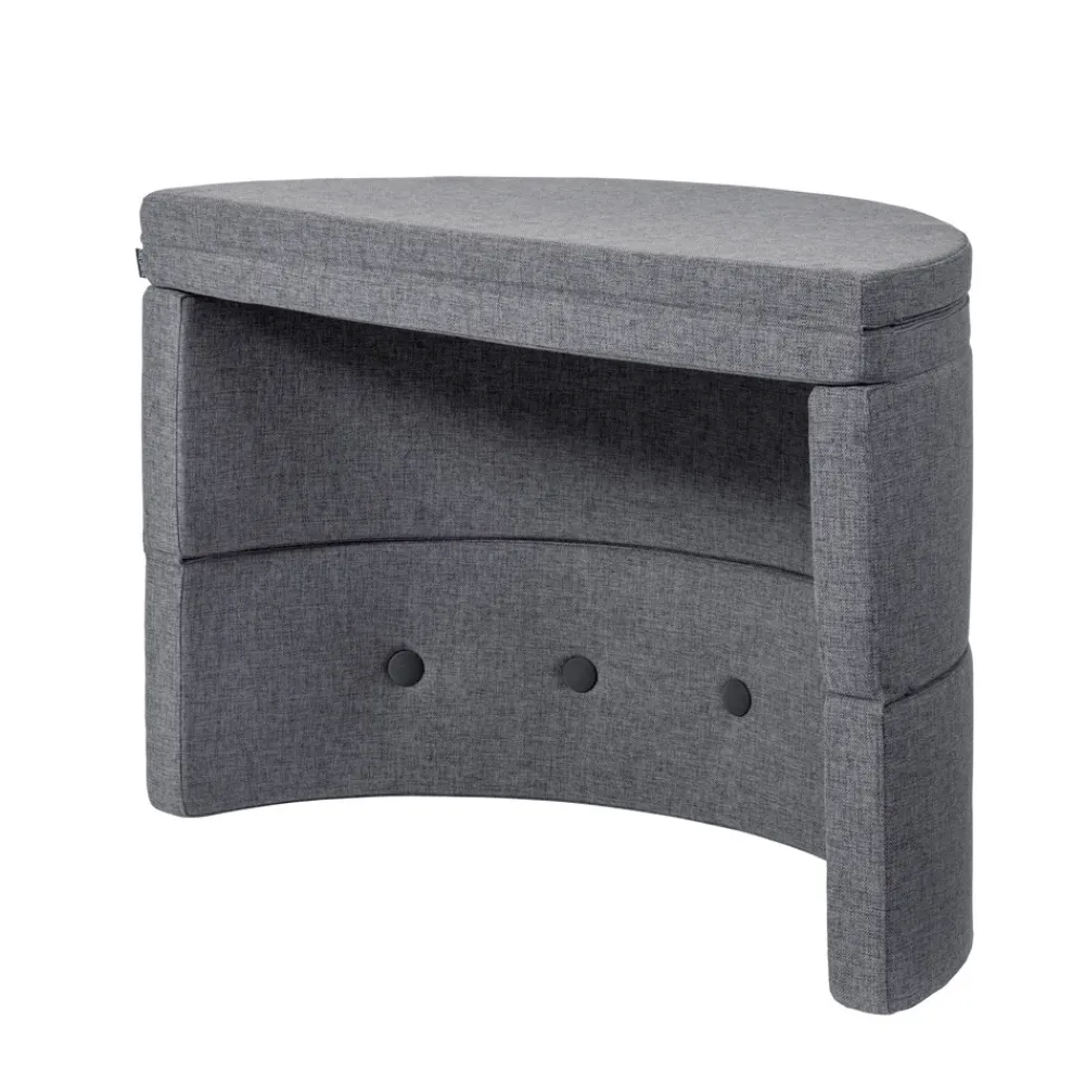 By KlipKlap Børnesofa cirkel - mørkegrå/sortgrå knap-Børn Tumlemøbler