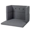 By KlipKlap Børnesofa, firkantet - mørkegrå/sortgrå knap-Børn Tumlemøbler