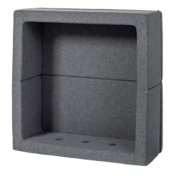 By KlipKlap Børnesofa, firkantet - mørkegrå/sortgrå knap-Børn Tumlemøbler