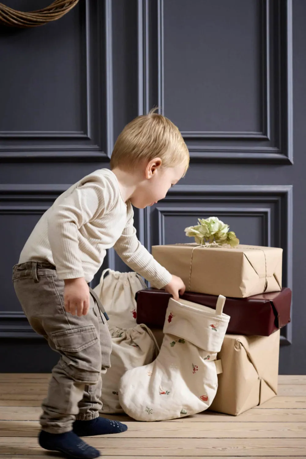 Filibabba Broderet sok - Wonderful Winter- Dekorationer