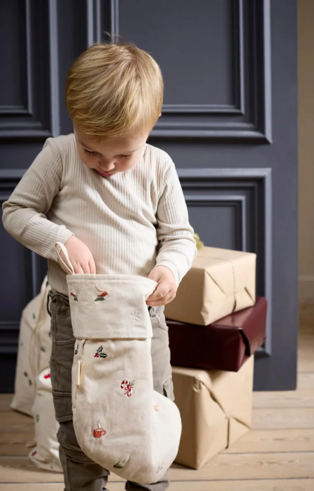 Filibabba Broderet sok - Wonderful Winter- Dekorationer