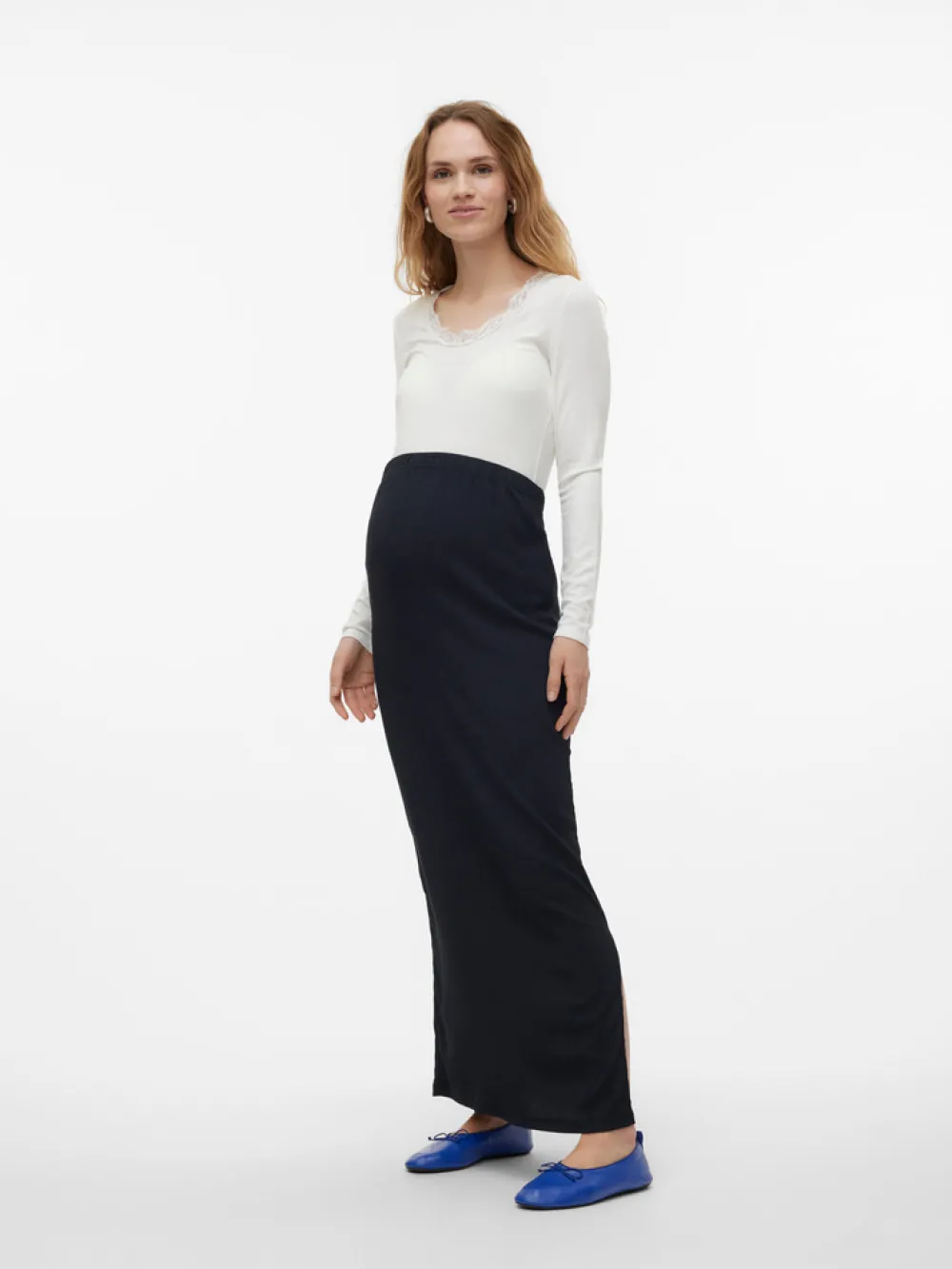 MamaLicious Caileen maxi nederdel - BLACK- Kjoler/Nederdele