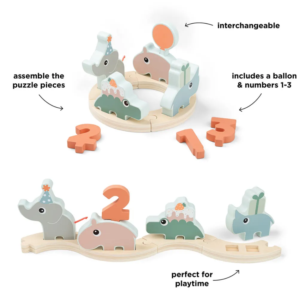 Done By Deer Celebration parade Deer friends Farvemix-Børn Fødselsdagstoge|Trælegetøj