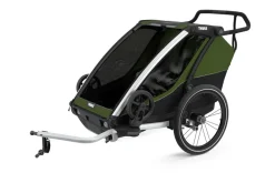Thule Chariot Cab 2 - cypres green- Søskende/Tvillingevogne|Cykelvogne