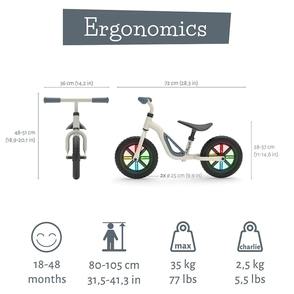 Chillafish Charlie Glow balancecykel - Beige- Løbecykler & Cykler