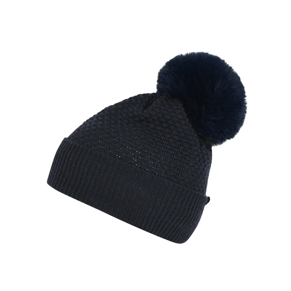 MP Denmark Chunky Oslo Beanie w fake fur - Navy- Uldhuer, Uldvanter & Uldfutter