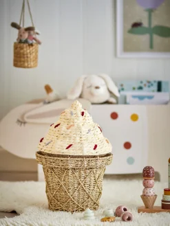 Bloomingvillemini Cillie Kurv m/låg, Natur, Søgræs-Børn Kurve