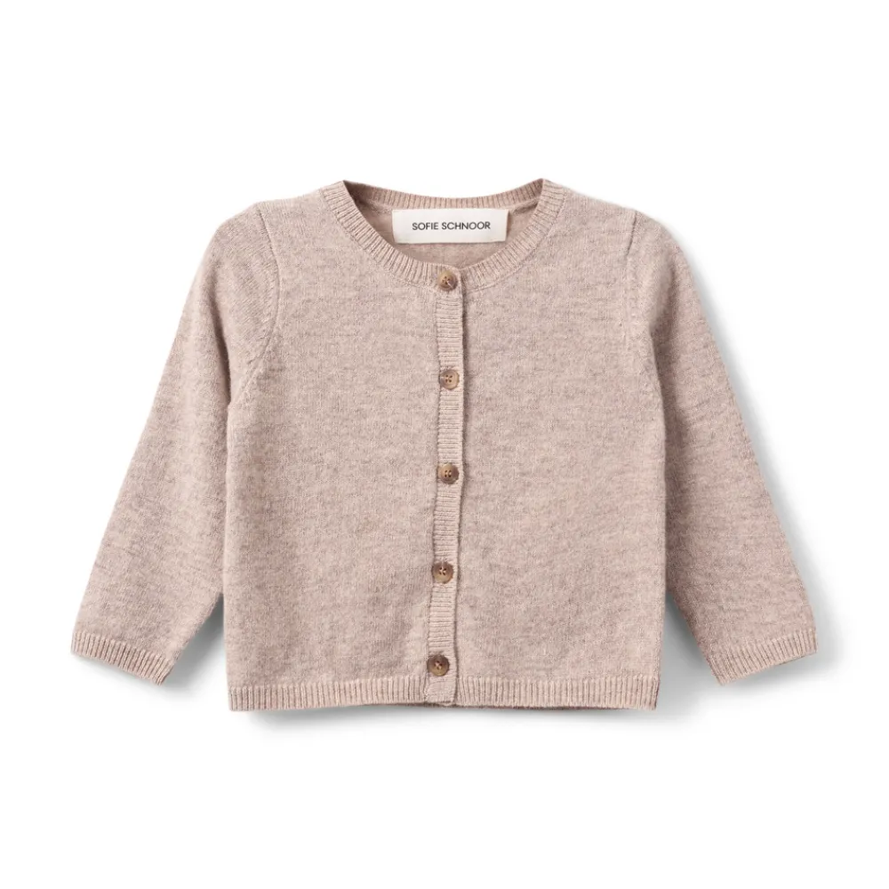 Sofie Schnoor Kids Cisse Cardigan - Brown melange- Cardigans, Veste & Trøjer