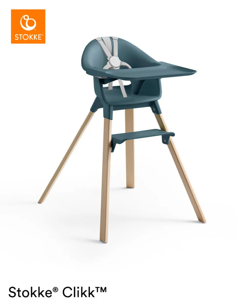 Stokke® Clikk højstol - Fjord Blue-Børn Højstole Med Tilbehør