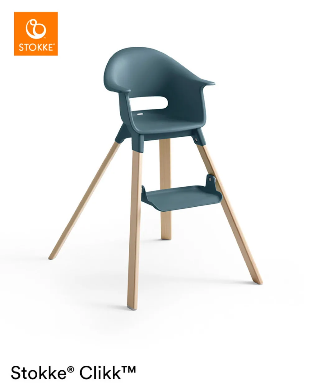 Stokke® Clikk højstol - Fjord Blue-Børn Højstole Med Tilbehør