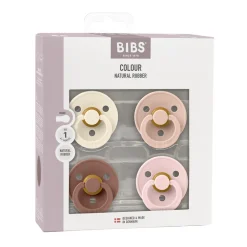BIBS Colour 4 pk Latex str. 1 Ivory/Blush/Woodchuck/Blossom- Sutter