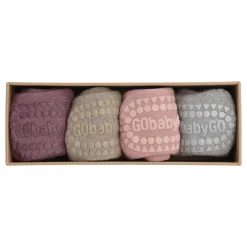 GOBABYGO Combo box - Bomuld - PU/SA/PI/G- Skridsikre Strømper