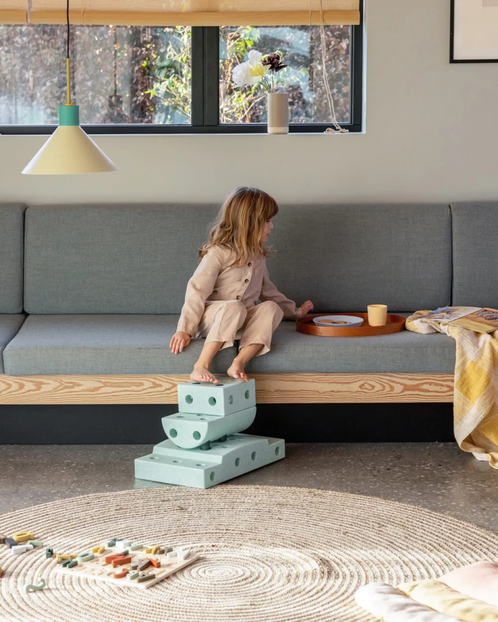 MODU Curiosity Set Ocean Mint / Forest Green- Store Byggesæt|Tumlemøbler