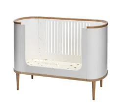 BeKids Curve babyseng - hvid/eg-Børn Tremmesenge