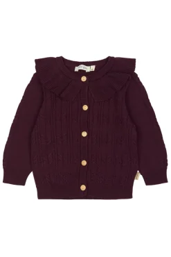 PETIT PIAO Dalia Cardigan - Dark Grape- Cardigans, Veste & Trøjer