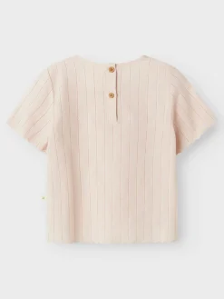 Lil' Atelier Dalila ss løs skjorte - PEACH WHIP- T-Shirts & Toppe