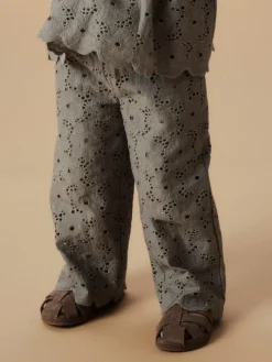 Lil' Atelier Dally brede bukser - FOREST FOG- Bukser