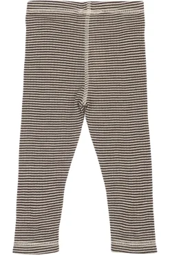PETIT PIAO Dante Uld Leggings - Coffee Bean/Dark Off White- Uldunderdele|Leggings