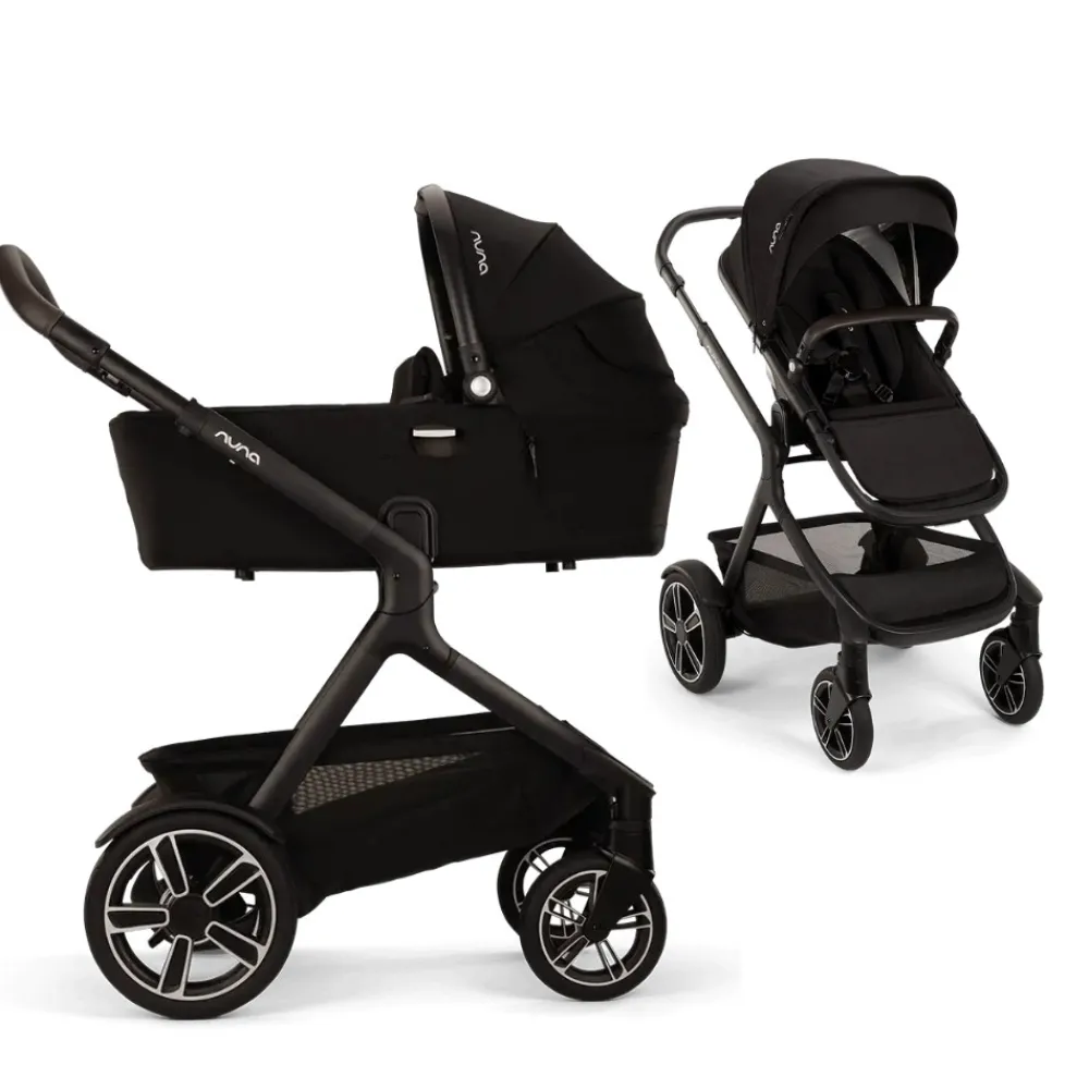 Nuna Demi Next inkl. liggedel - Caviar- Kombivogne Med Flade Sæder