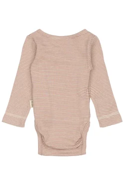 PETIT PIAO Dian Body Langærmet - Nostalgic Rose/Dark Off White- Bodystocking Langærmet