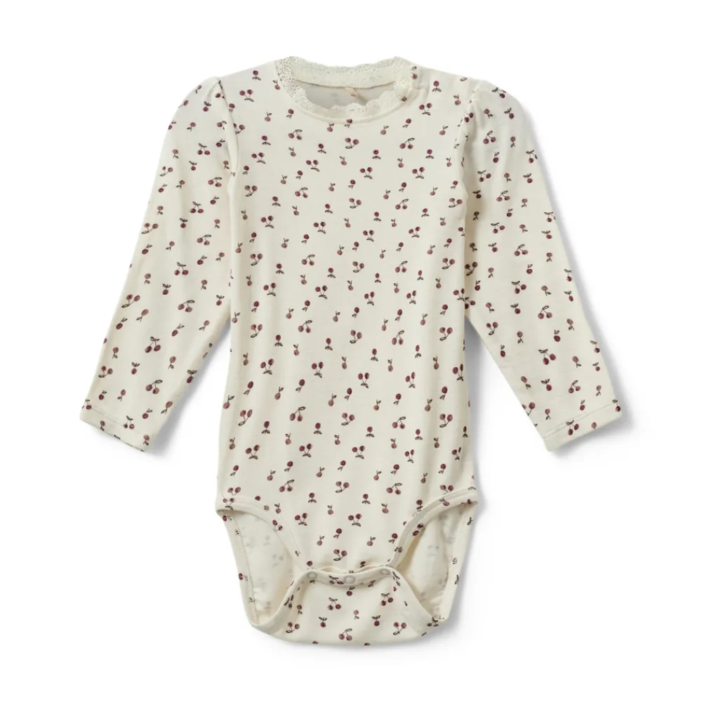 Sofie Schnoor Kids Dicte Langærmet Body - Cherry- Bodystocking Langærmet