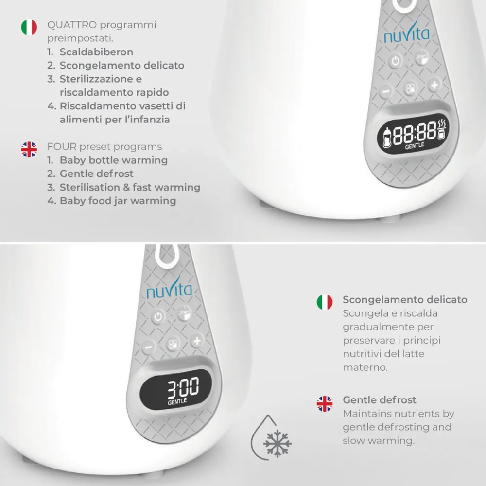 Nuvita Digital flaskevarmer og sterilisator- Tilberedning & Rengøring